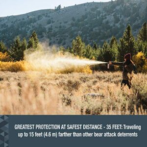 SABRE Frontiersman 9.2 fl oz. Bear Spray, Maximum Strength 2.0% Major Capsaicinoids, Powerful 35 ft. Range Bear Deterrent and Bear Horn with Locking Top