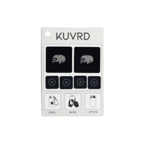 kuvrd waterbear - universal screen cleaners - teeny tiny cleaning tools for your lenses & screens - single patch set