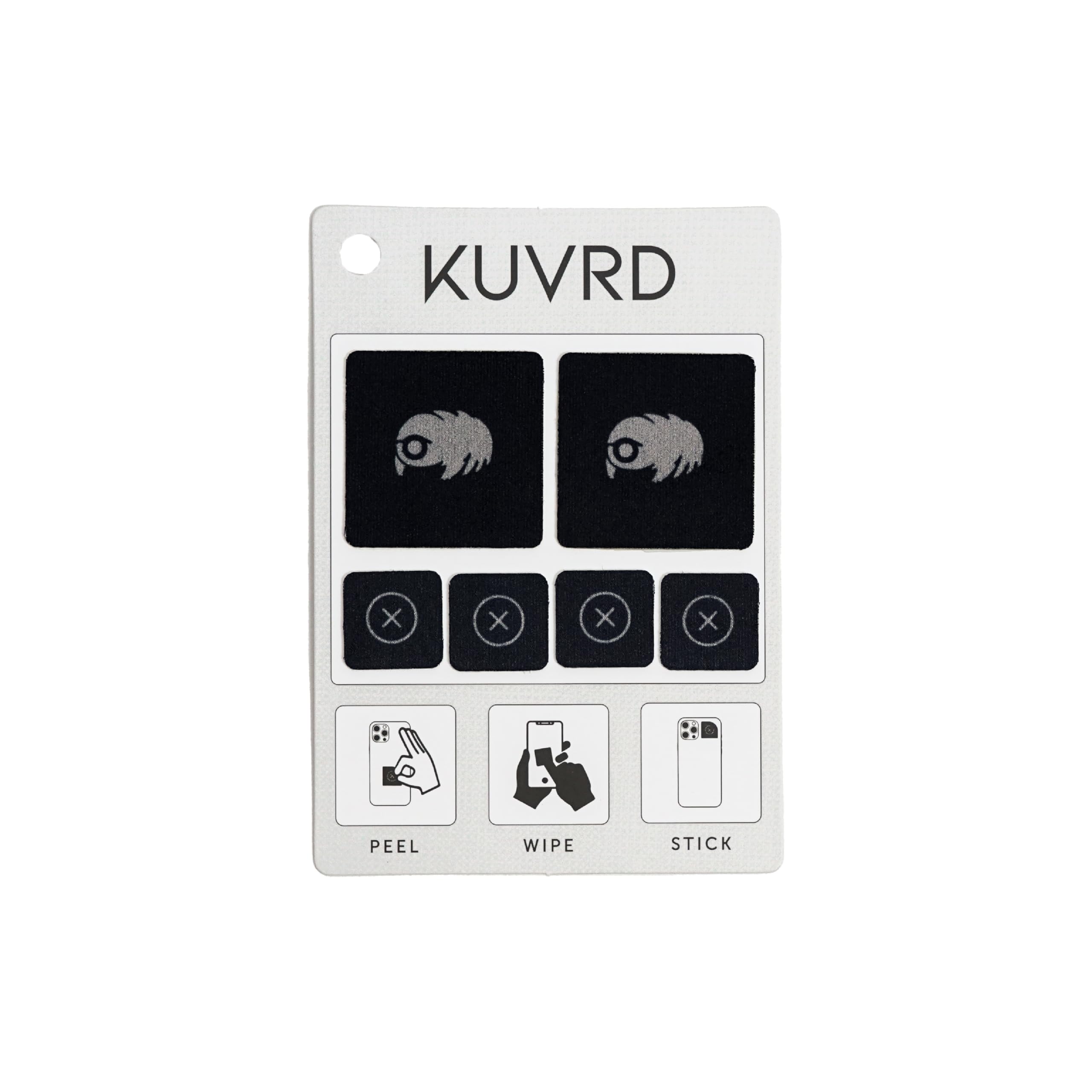 KUVRD Waterbear - Universal Screen Cleaners - Teeny Tiny Cleaning Tools for Your Lenses & Screens - Single Patch Set