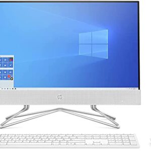 HP 2022 Newest 22-inch FHD All-in-One Desktop Computer - Dual-Core AMD Athlon Silver 3050U - 8GB DDR4 RAM-256GB SSD - WiFi Bluetooth - Windows 11 Pro - Snow White w/ 32GB USB Drive
