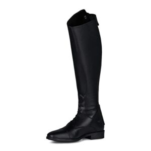 horze cassie womens equestrian riding leather field tall boots - black - 9