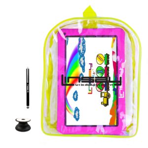 linsay 10.1" 1280x800 ips 2gb ram 64gb android 13 tablet with kids pink defender case, backpack, pop holder and pen stylus