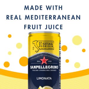 Sanpellegrino Italian Sparkling Drink Limonata, Sparkling Lemon Beverage, 24 Pack of 11.15 Fl Oz Cans