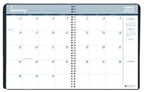 house of doolittle 2023-2024 monthly calendar planner, 2 years, expense log, 6.9 x 8.75 inches, black leatherette cover (hod268002-23)