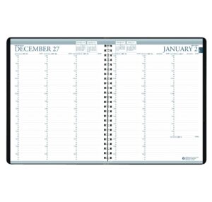 house of doolittle recycled professional weekly planner, 15-minute appts, 11 x 8.5, black wirebound soft cover, 12-month (jan to dec): 2023