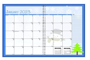 house of doolittle seasonal monthly planner, seasonal artwork, 10 x 7, light blue cover, 12-month (jan to dec): 2023