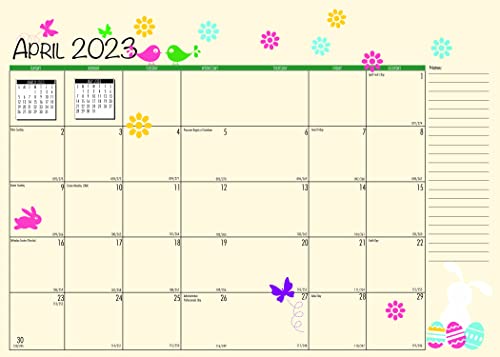 House of Doolittle Seasonal Monthly Planner, Seasonal Artwork, 10 x 7, Light Blue Cover, 12-Month (Jan to Dec): 2023