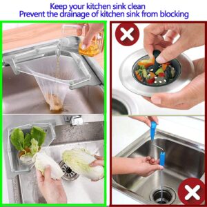 HiBD 200PCS Large Size Filtering Mesh Bags for Kitchen Sink Triangle Tri-Holder Filter Kitchen Sink Strainer