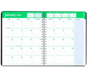 house of doolittle express track recycled weekly appointment book/monthly planner, 11 x 8.5, black cover, 13-month (jan to jan): 2023 to 2024