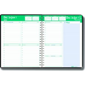 House of Doolittle Express Track Recycled Weekly Appointment Book/Monthly Planner, 11 x 8.5, Black Cover, 13-Month (Jan to Jan): 2023 to 2024