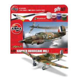 airfix starter gift set hawker hurricane mk i 1:72 military aviation plastic model kit a55111a
