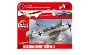 airfix starter gift set messerschmitt bf109e-3 1:72 military aviation plastic model kit a55106a
