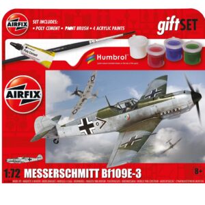 Airfix Starter Gift Set Messerschmitt Bf109E-3 1:72 Military Aviation Plastic Model Kit A55106A