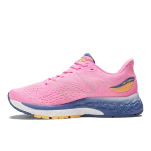 new balance women's fresh foam x 880 v12 running shoe, vibrant pink/vibrant apricot/night sky, 8.5