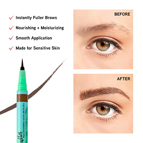 Eyebrow Makeup By Physicians Formula Butter Palm Feathered Micro Eyebrow Brow Color Pen, Dark Brown Universal Brown