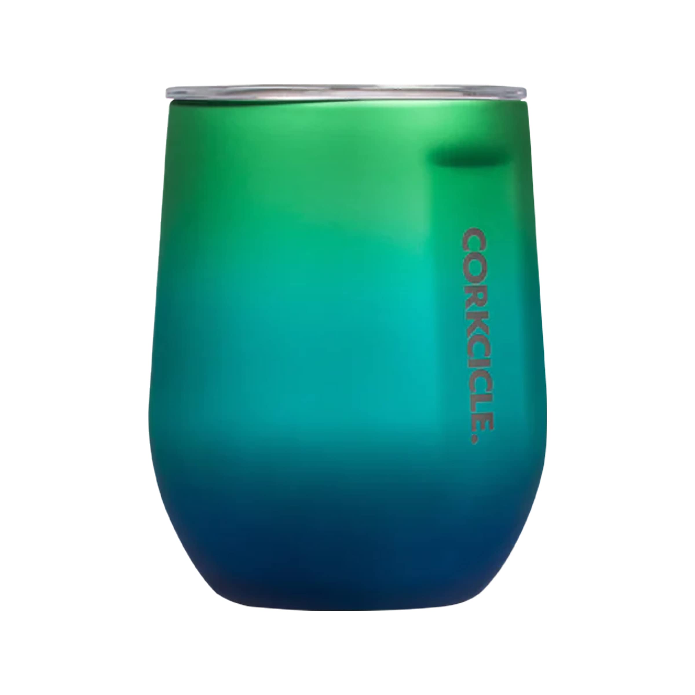 Corkcicle Stemless Wine Glass Tumbler with Lid, Insulated Travel Cup, Chameleon, 12 oz