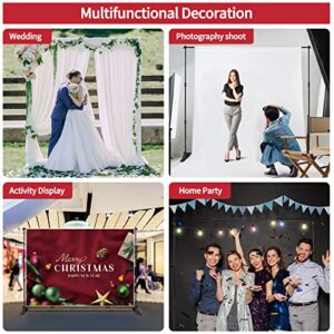 iElyiEsy Backdrop Stand Kit 8x8FT Adjustable Telescopic Display Step and Repeat Banner Stand for Party Decoration, Photoshoot, Photography, Trade Show with Carrying Bag