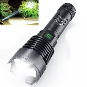 alifa rechargeable led flashlight 990000 high lumens, brightest powerful handheld flashlight,xhp160.9 zoomable ipx5 waterproof super bright flashlight with 5 modes