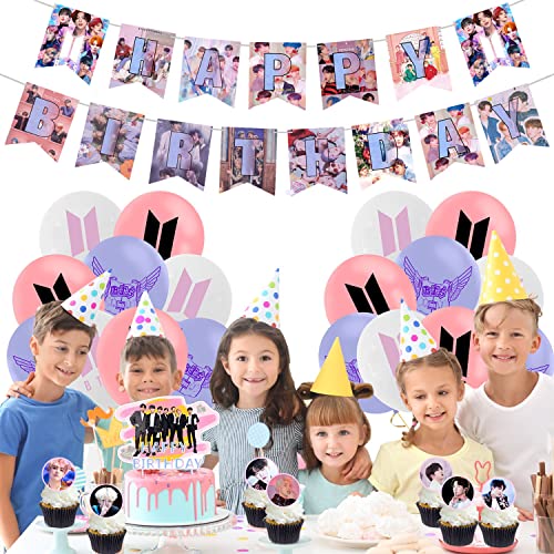 OULUN Birthday Party Supplies For BTS , Bts Theme Party Decoration