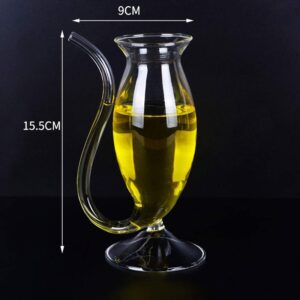 Ochine Vampire Wine Glass Cup Cocktail Glasses Goblet Creative Clear Glass Wine Decanter Cups Mugs with Drinking Tube Straw for Wine Champagne Juice Home Bar Party Club Glassware Barware Tools Gift