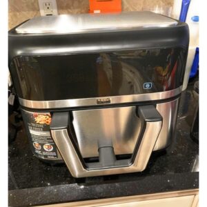 Bella Pro Series - 9-qt. Digital Air Fryer with Dual Flex Basket - Stainless Steel