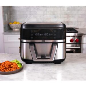 Bella Pro Series - 9-qt. Digital Air Fryer with Dual Flex Basket - Stainless Steel