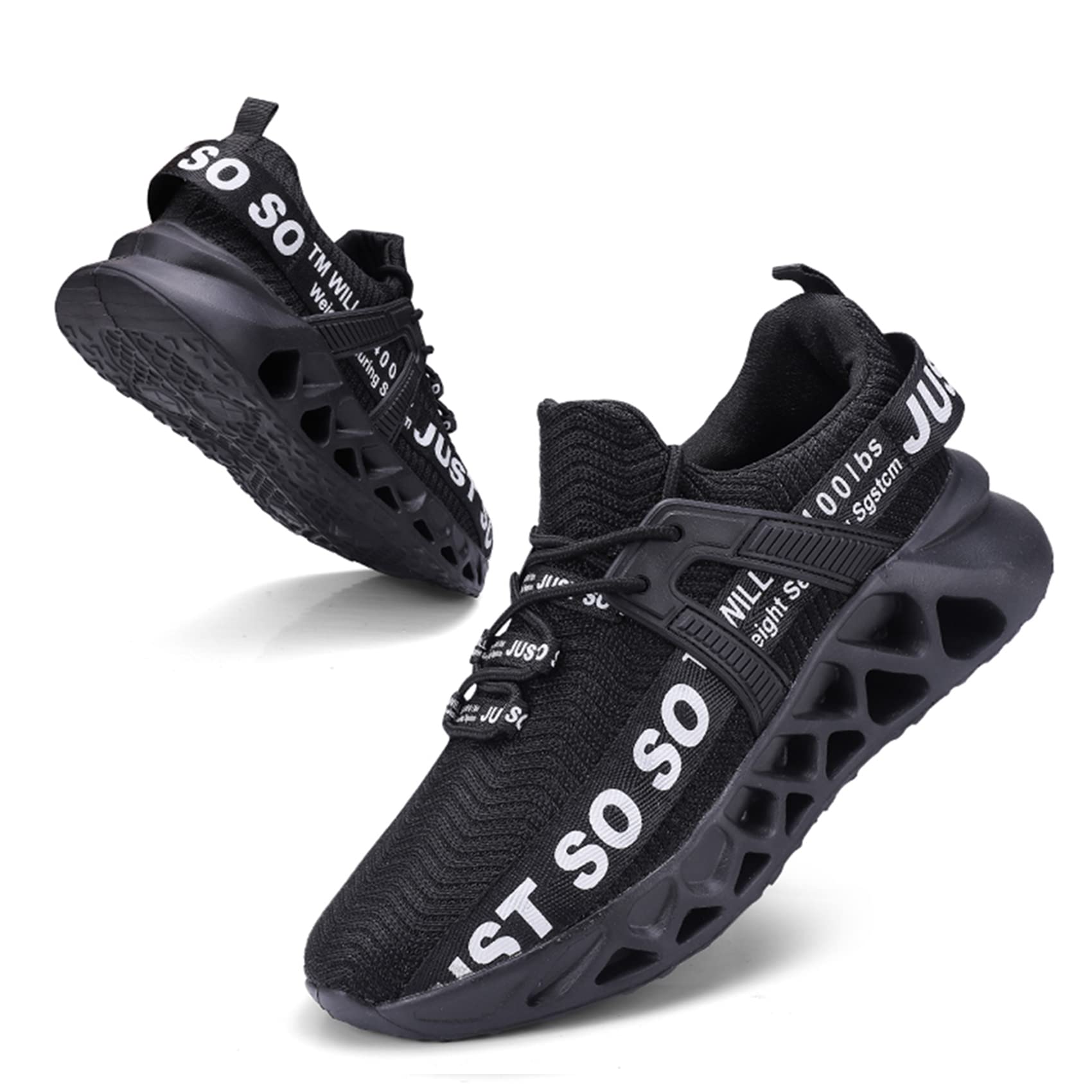 Womens Sneakers Gym Shoes Womens Walking Running Shoes Athletic Blade Tennis Light Breathable Shoes Casual Sports Shoes Non Slip Shoes for Womens Soft Sole Athletic Walking Shoes Black