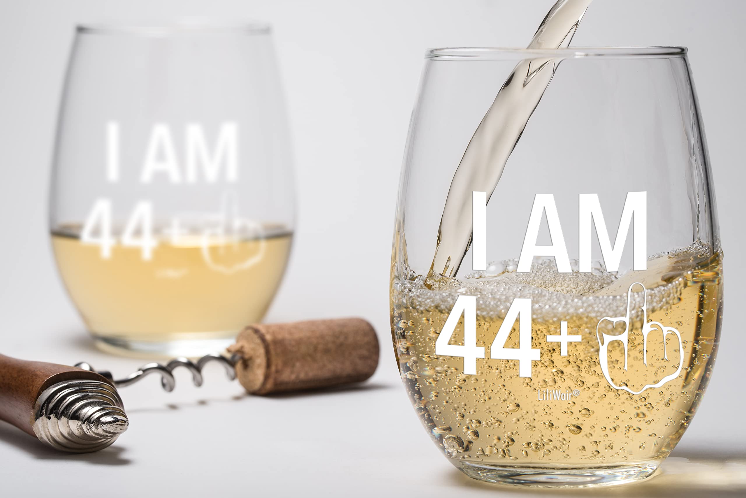 45th Birthday Gifts Wine Glass Men Women | 1979 Birthday Gift for Man Woman turning 45 | Funny 45 th Party Supplies Decorations Ideas | Forty Five Year Old Bday | 45 Middle Finger Gag Wine Presents