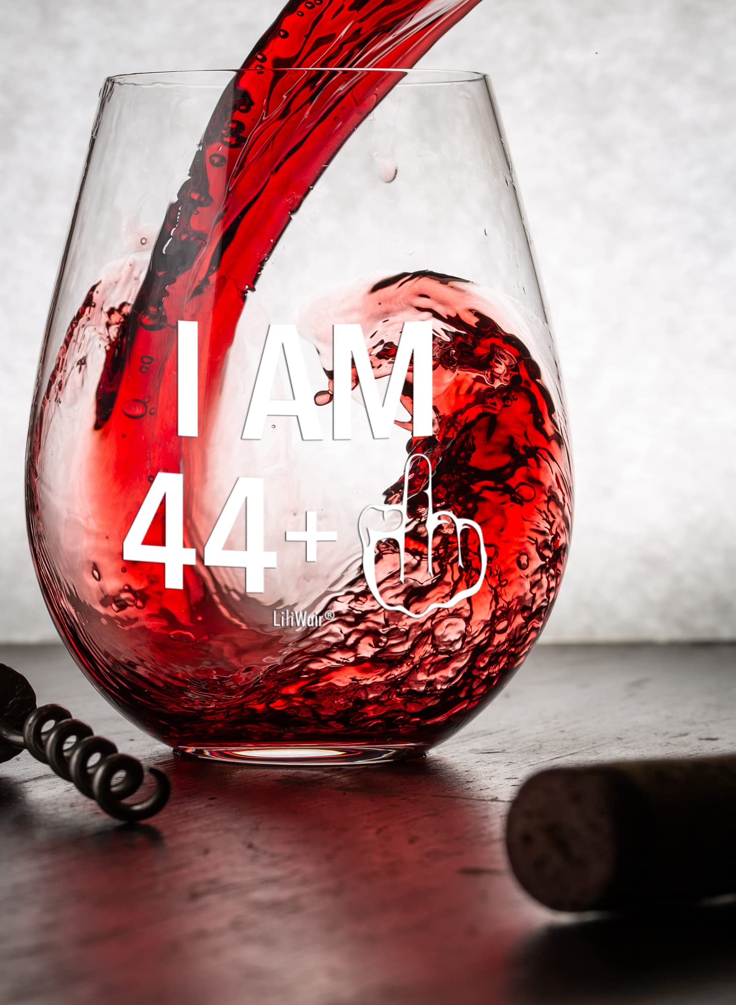 45th Birthday Gifts Wine Glass Men Women | 1979 Birthday Gift for Man Woman turning 45 | Funny 45 th Party Supplies Decorations Ideas | Forty Five Year Old Bday | 45 Middle Finger Gag Wine Presents