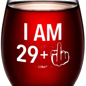 30th Birthday Gifts Wine Glass Men Women | 1994 Birthday Gift for Man Woman turning 30 | Funny 30 th Party Supplies Decorations Ideas | Thirty Year Old Bday | 30 Middle Finger Gag Wine Presents