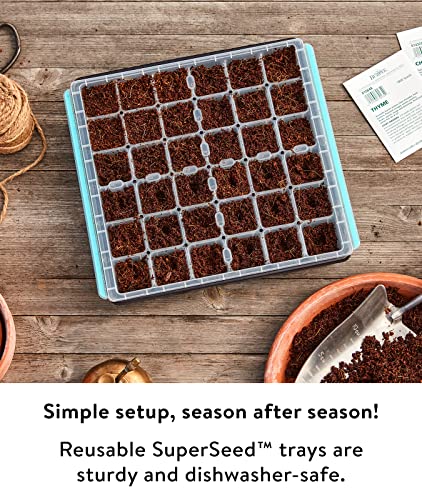 Burpee SuperSeed Seed Starting Tray | 36 Cell Reusable Seed Starter Tray | for Starting Vegetable, Flower & Herb Seeds | Indoor Grow Kit for Plant Seedlings | for Germination Success