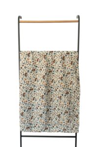 mebie baby harvest floral muslin swaddle, modern and neutral swaddle blanket for baby girl or boy, soft baby blankets, newborn swaddle blanket, 0-3 month, comfy wrap, baby essentials & gifts