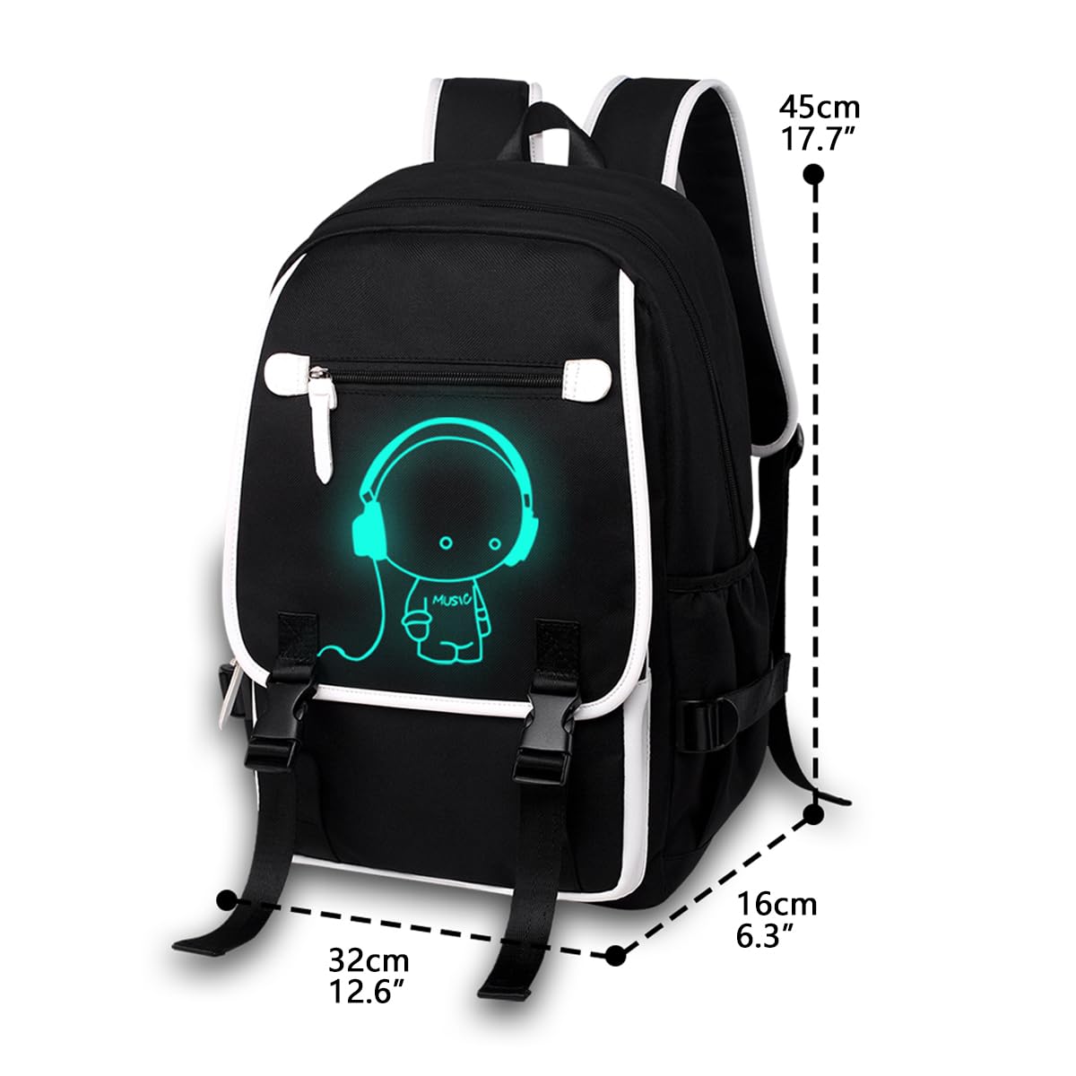 Asge School Backpack Boys Girls Teenage Backpack Large 3 Piece Set School Satchel Reflective Waterproof Backpack School Bags for Boys School Bag for School Travel Outdoor