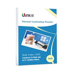 uinkit legal thermal laminating pouches 9x14.5inches 5mil for extra protection 100pack clear glossy laminating sheets laminator pockets (9x14.5x100-5mil)