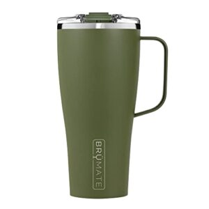 brümate toddy xl - 32oz 100% leak proof insulated coffee mug with handle & lid - stainless steel coffee travel mug - double walled coffee cup (od green)