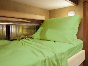 luckshree rv-sheets rv twin 28” x 80” sheet set 600-tc thread count 100% egyptian cotton for rv, camper, boat & motorhomes, soft breathable fits upto 8" deep pockets rv-mattress - sage green solid