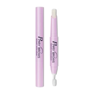 music flower eyebrow wax - brow wax with brush, clear waterproof long lasting eyebrow wax pen for feathered fluffy brow shaping styling makeup pencil