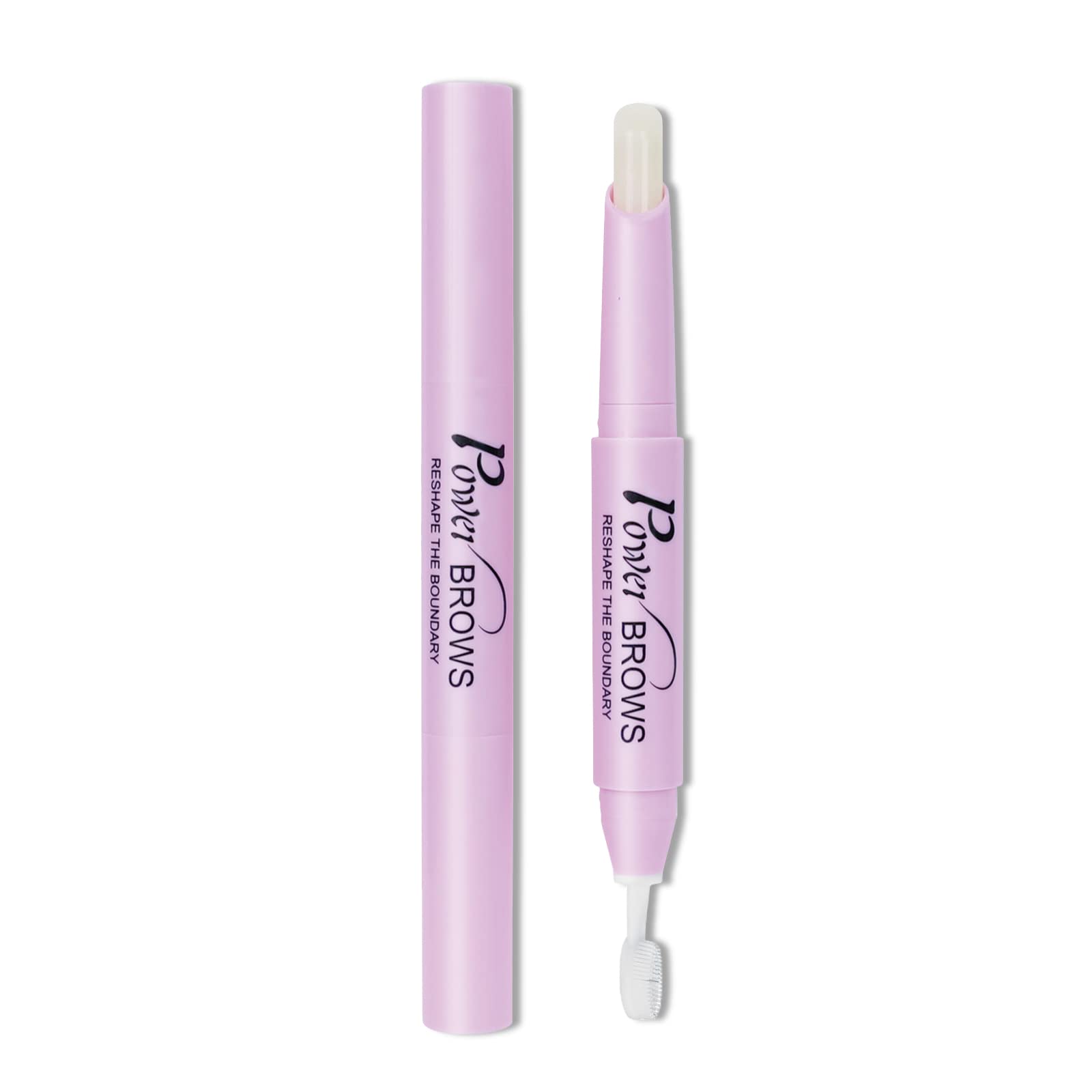 Music Flower Eyebrow Wax - Brow Wax with Brush, Clear Waterproof Long Lasting Eyebrow Wax Pen for Feathered Fluffy Brow Shaping Styling Makeup Pencil