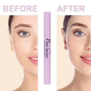 Music Flower Eyebrow Wax - Brow Wax with Brush, Clear Waterproof Long Lasting Eyebrow Wax Pen for Feathered Fluffy Brow Shaping Styling Makeup Pencil