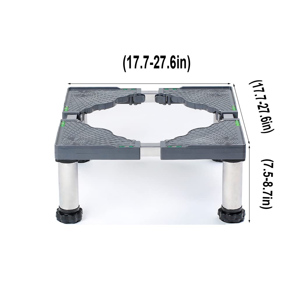 TYJZKJWQ Washing Machine Base Stand, with 4 Heavy Duty Adjustable Feet Hight 15cm, Universal Multi-Functional Base Holder for Dryer Refrigerator Furniture Washing Machine, Max Load 560LB (4legs)