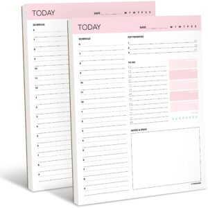 Daily Planner Notepad 8.5x11, To Do List Notepad, Undated Work Planner Notebook, To-Do Checklist Notepad, Daily To Do List Planner Notepads, Organizer Planner