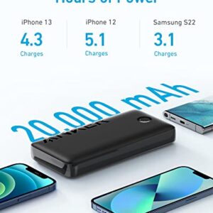 Anker Power Bank, 20,000mAh Portable Charger with USB-C Fast Charging, Works for iPhone 15/15 Plus/15 Pro/15 Pro Max, iPhone 14/13/12 Series, Samsung, iPad Pro, AirPods, Apple Watch, and More