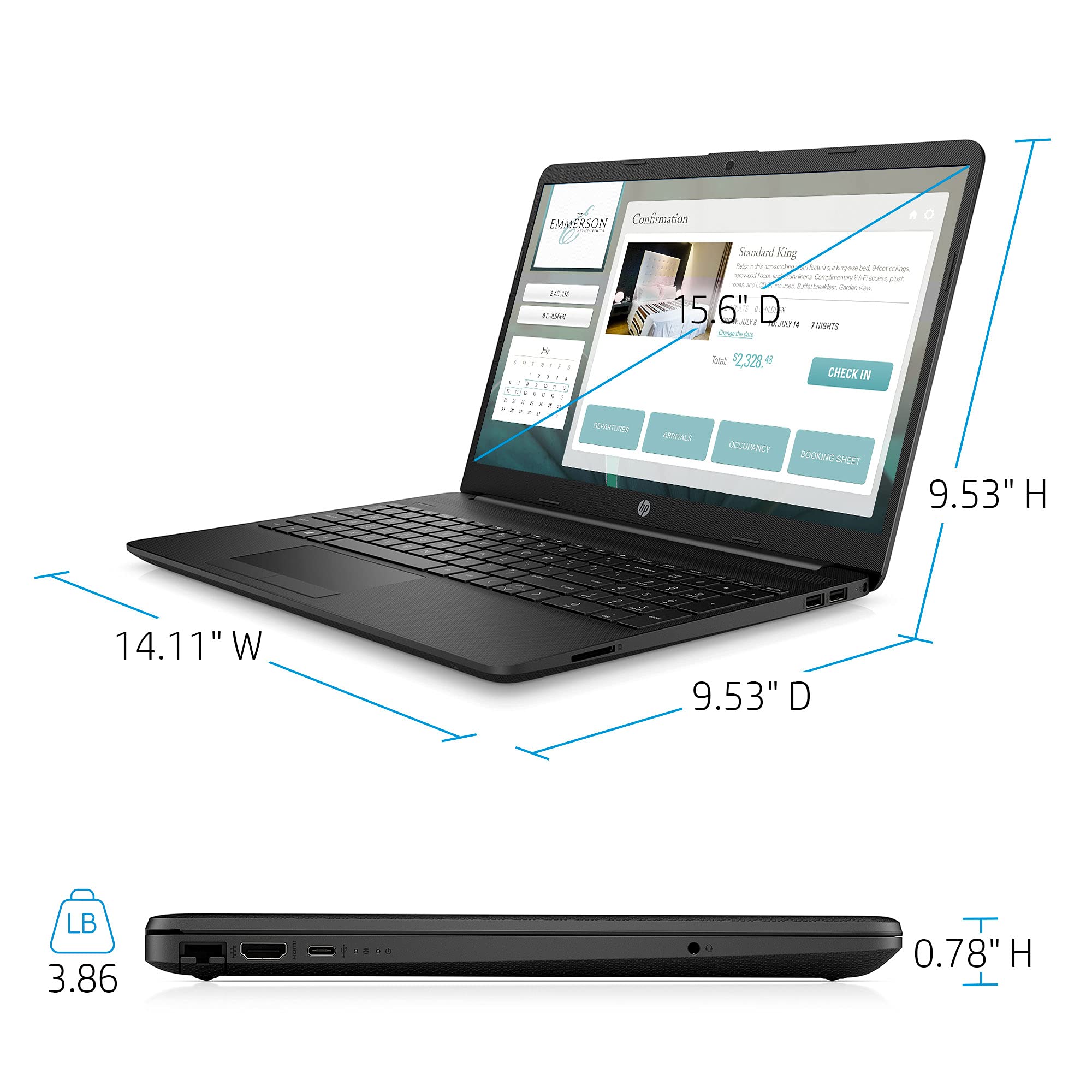 HP 15 Business Laptop Computer I 15.6” Diagonal Full HD IPS Display I Intel Celeron N4020 Processor I 16GB DDR4 256GB SSD I 16GB DDR4 I 256GB SSD HP Notebook HP Laptop 15 FHD