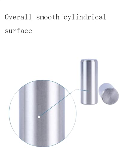 100 Pieces 304 Stainless Steel Cylindrical locating Dowel pin,Diameter 1.5mm; Total Length 6mm.