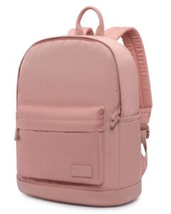 hotstyle casual daypack backpack for tween & teen girls, multipurpose middle school bag bookbag, dome top, plain, rose gold