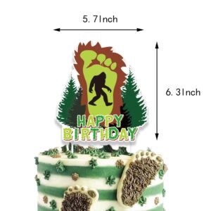 HJHLYYANM Bigfoot Birthday Party Supplies Set Bigfoot Banner Balloons Cake Topper spirals Sticker, Bigfoot Party Decoration Favors for Kids Man Sports Fan Birthday Party