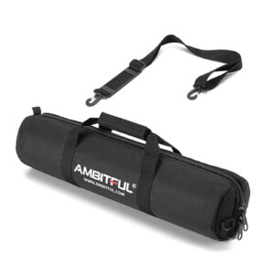 ambitful tripod carrying case bag 25/31/35/39/49 in,65/80/90/100/125 cm shoulder strap padded carrying bag for light stands,boom stand,umbrella and tripod photography accessories (49.21 in/125 cm)