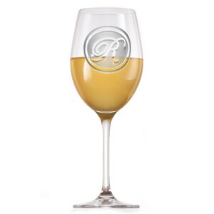monogram engraved wine glass (set of 2)