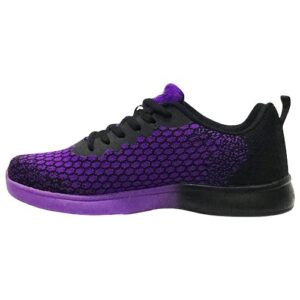 Pyramid Women's Path Lite Seamless Mesh Bowling Shoes - Black/Purple Size 8