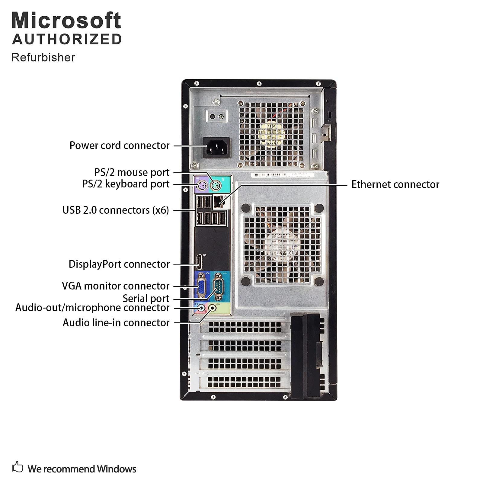 Dell Optiplex High Performance Desktop Computer Tower, Intel Quad Core i7 up to 3.8GHz, 16GB RAM, 512GB SSD, DVD, WiFi, VGA, DP, Windows 10 Pro 64 Bit-Multi-Language En/Sp/Fr(Renewed)